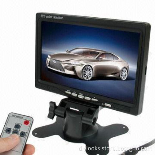 7.0-inch Car/Camera Monitor with Adjustable Angle Holder and Remote Controller